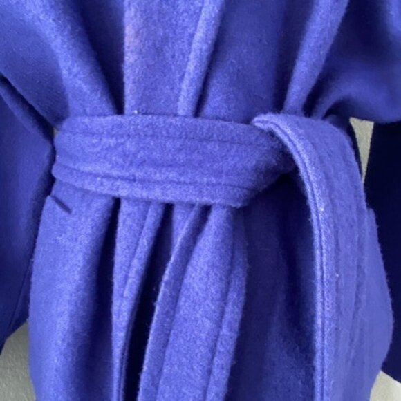 NARCISCO Rodriguez Design Nation Cobalt Blue Cocoon Belted Coat Jacket Small - Picture 6 of 15